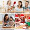 5 Pieces Silicone Spatula Set Red High Heat Resistant Non Stick Bakery Flexible BPA Free Dishwasher Safe Kitchen Utensils Bakeware Cookware Baking Mixing One-piece Seamless Spatula Set